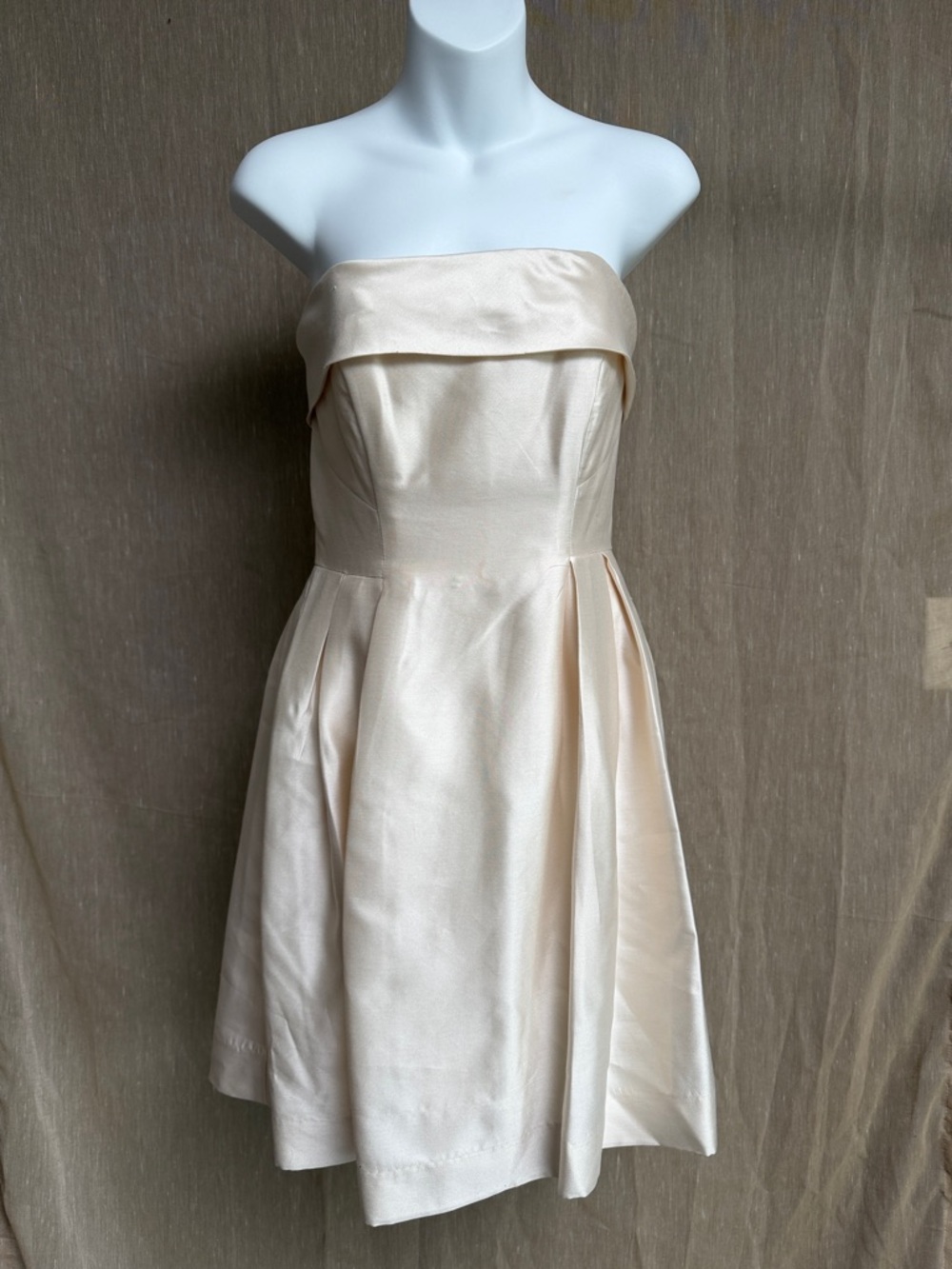 Strapless Cream Party Dress
